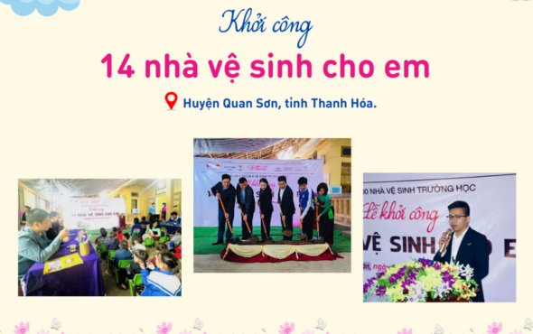 Khởi công xây dựng 14 nhà vệ sinh cho em tại Quan Sơn, Thanh Hóa